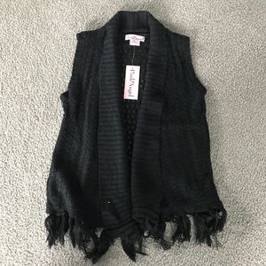 👛 NWT pink💕angel girls crochet vest